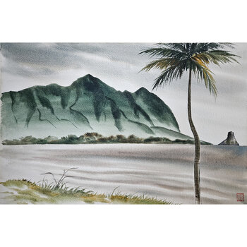 Kenneth Higashimachi Large Watercolor Painting #30