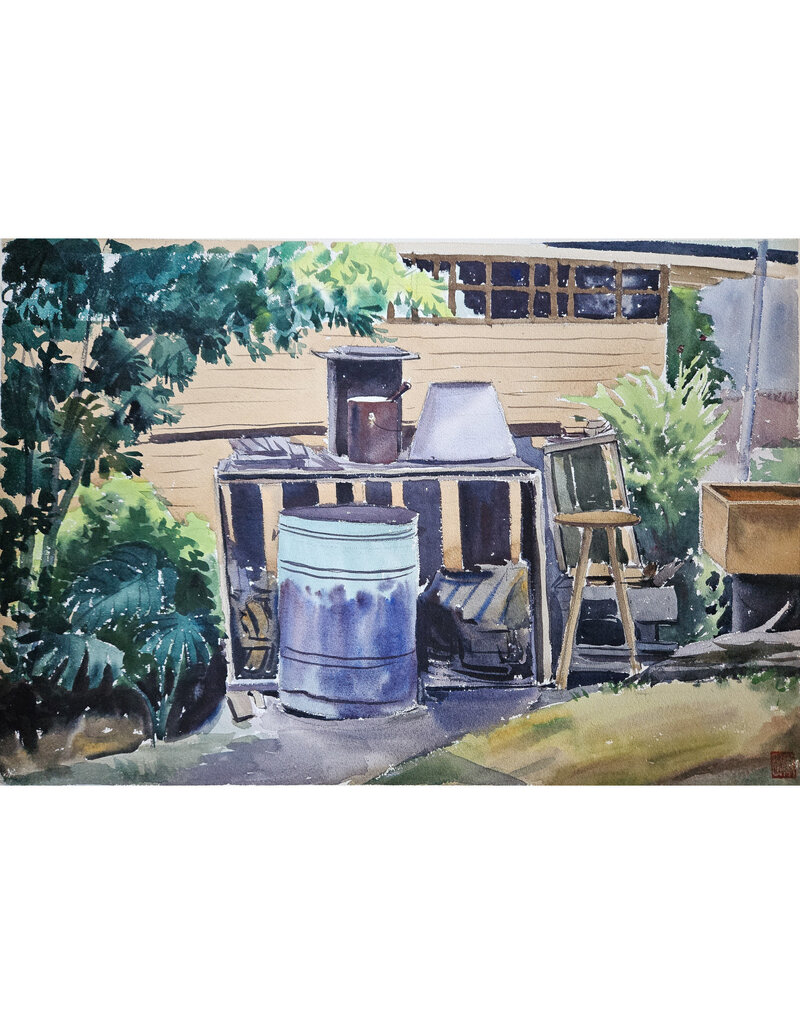 Kenneth Higashimachi Large Watercolor Painting #32