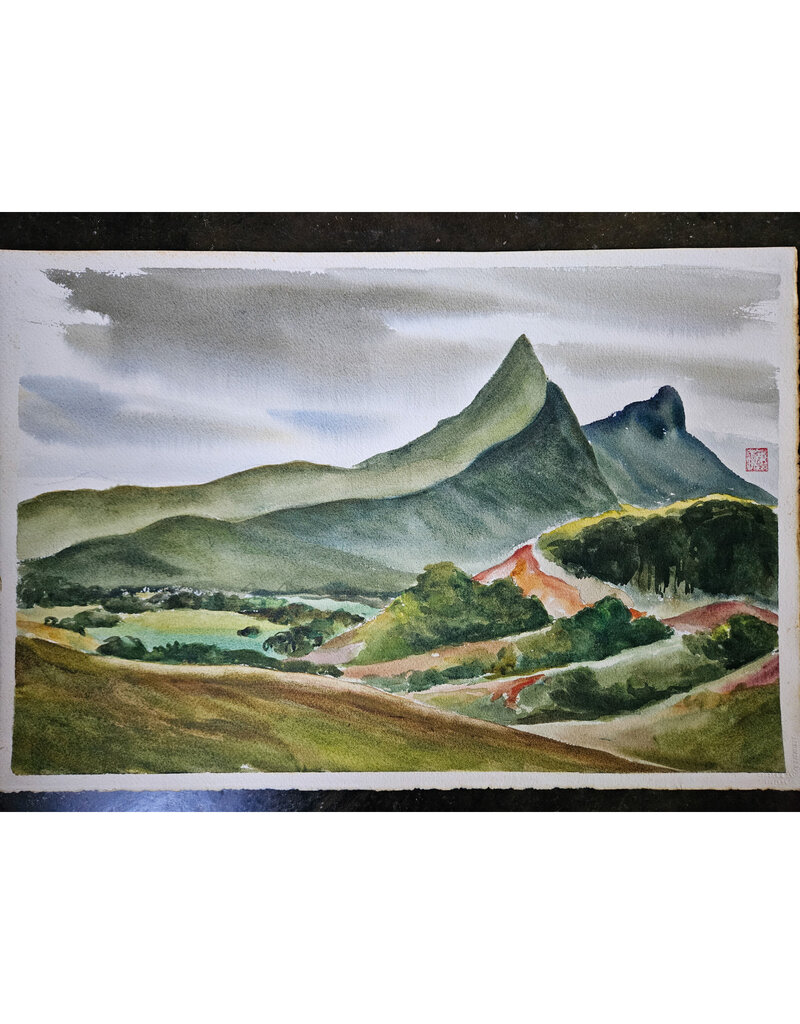 Kenneth Higashimachi Large Watercolor Painting #34