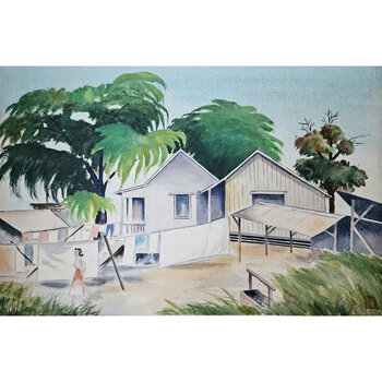 Kenneth Higashimachi Large Watercolor Painting #42