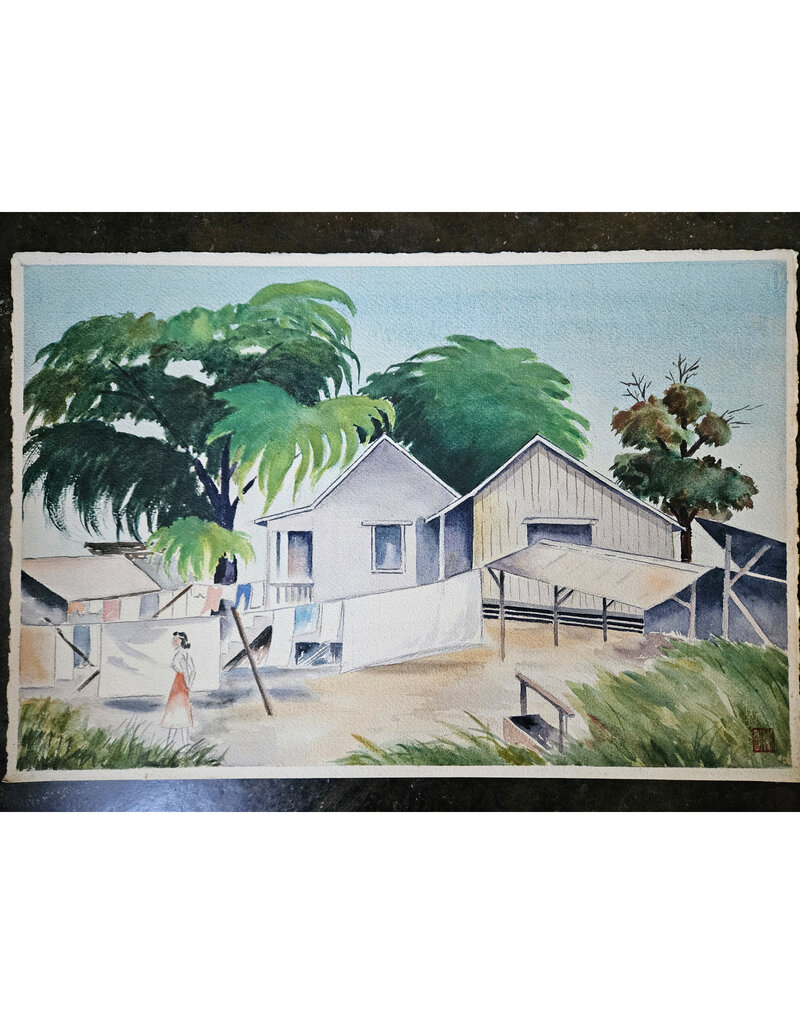 Kenneth Higashimachi Large Watercolor Painting #42