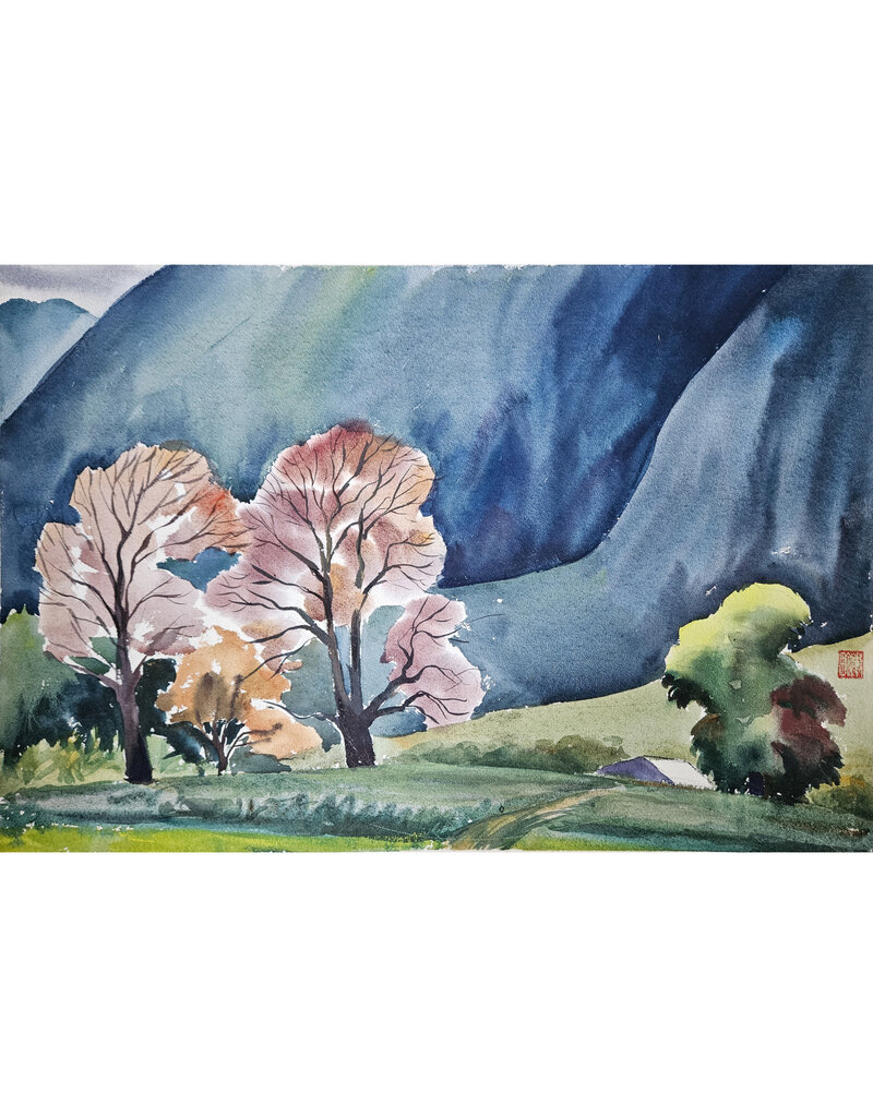 Kenneth Higashimachi Large Watercolor Painting #45