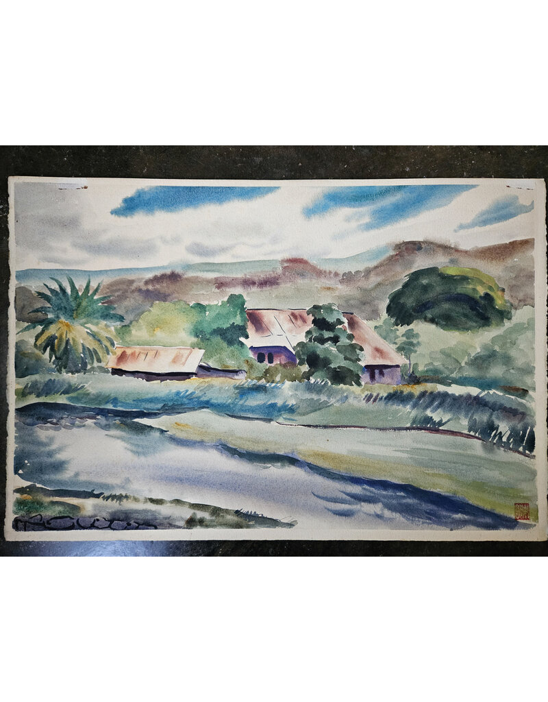 Kenneth Higashimachi Large Watercolor Painting #47