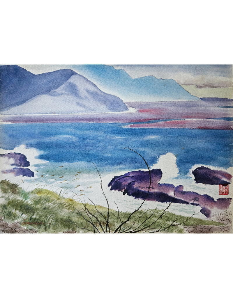 Kenneth Higashimachi Medium Watercolor Painting #87 (W/ SIGNATURE)