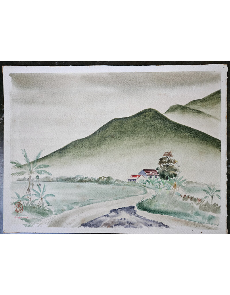Kenneth Higashimachi Medium Watercolor Painting #95 (W/ SIGNATURE)