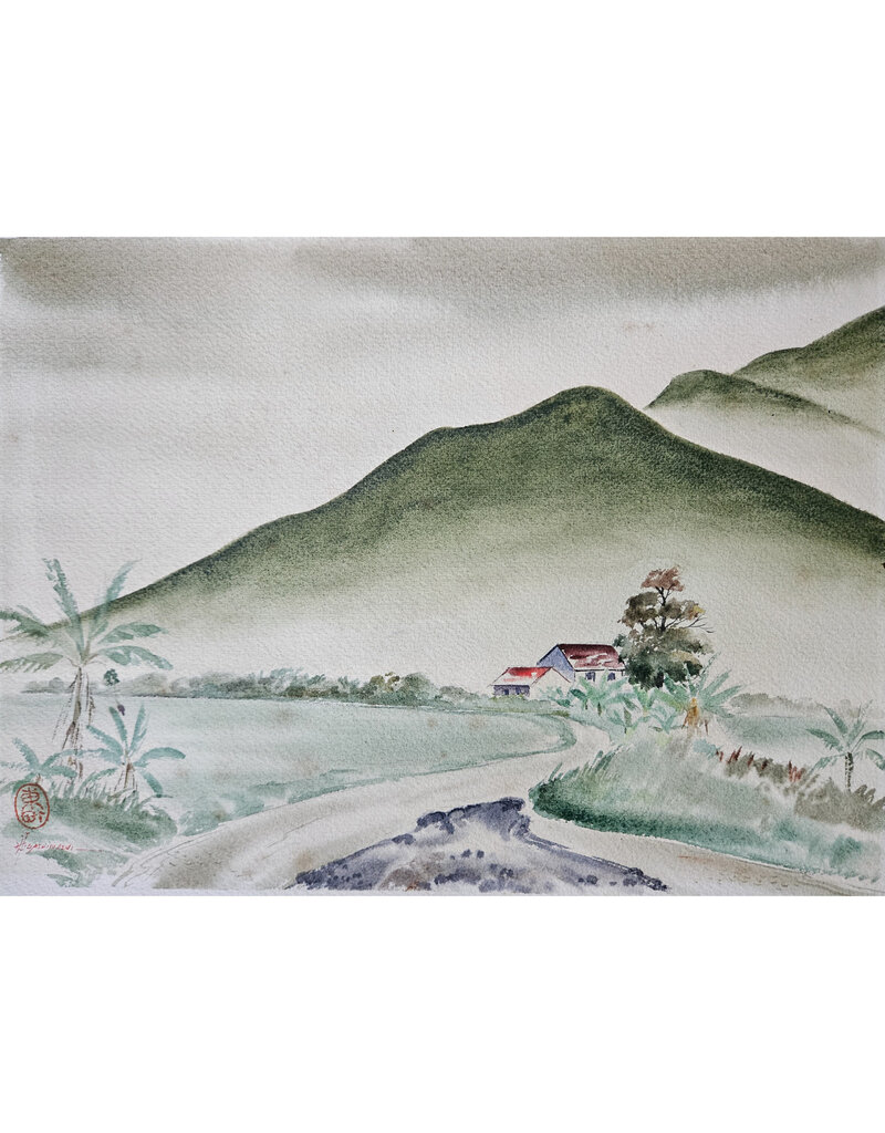 Kenneth Higashimachi Medium Watercolor Painting #95 (W/ SIGNATURE)
