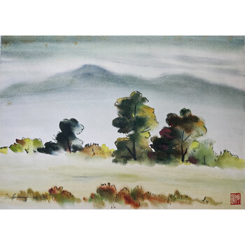 Kenneth Higashimachi Medium Watercolor Painting #99