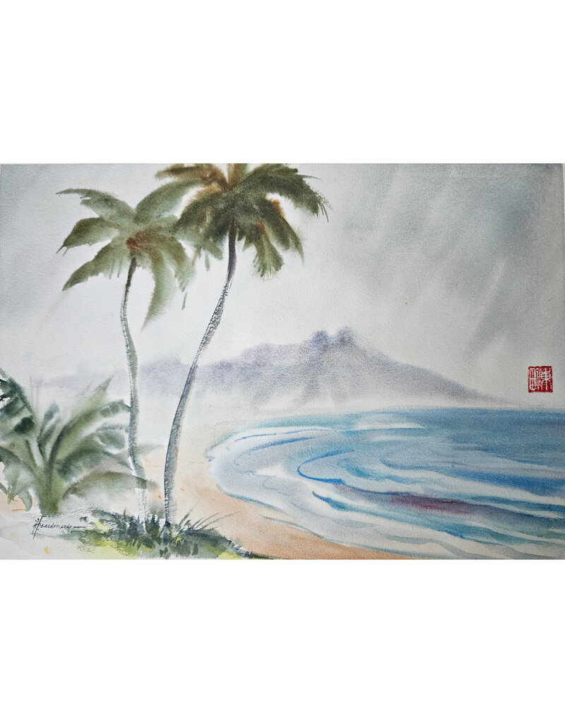 Kenneth Higashimachi Medium Watercolor Painting #84