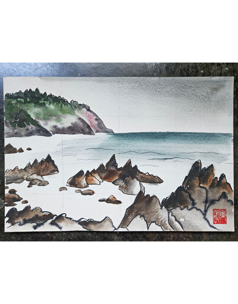 Kenneth Higashimachi Small Watercolor Painting #5