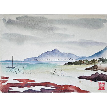 Kenneth Higashimachi Small Watercolor Painting #7