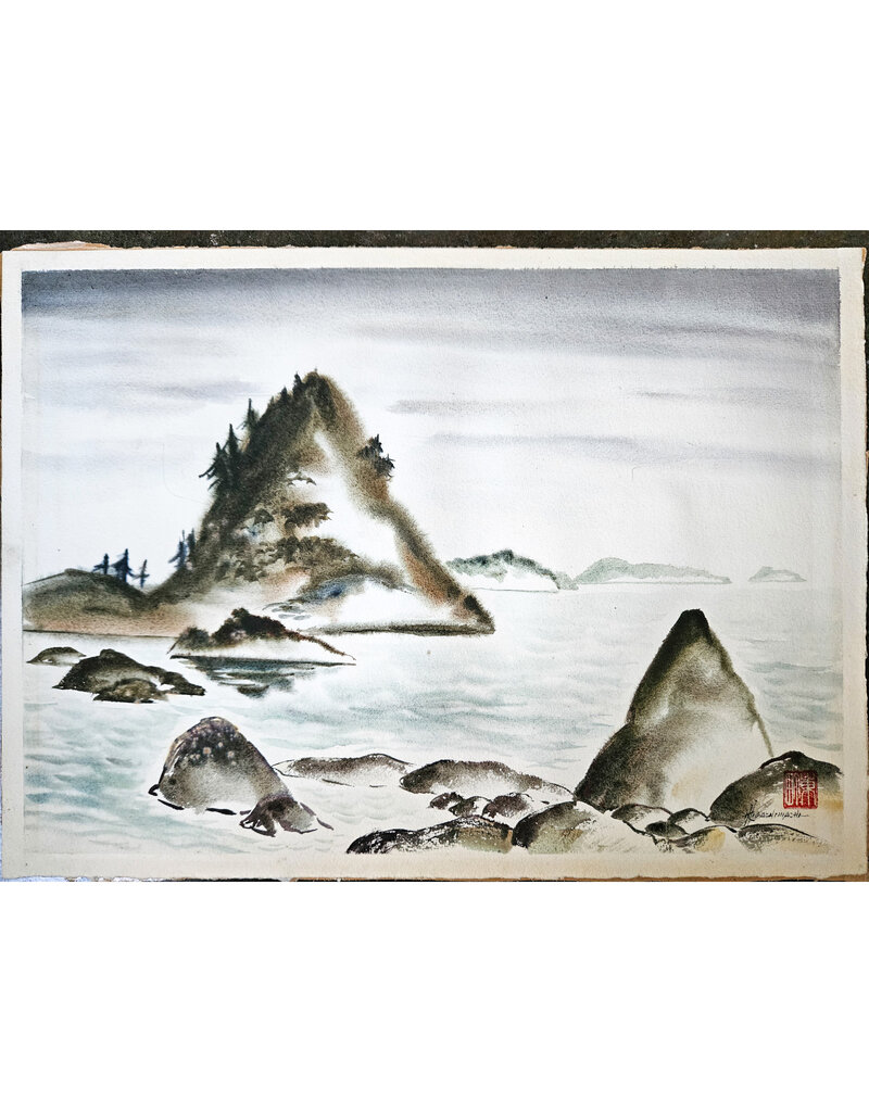 Kenneth Higashimachi Medium Watercolor Painting #90 (W/ SIGNATURE)