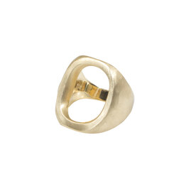 Lisa Ziff Open Square Ring in 10k Yellow Gold