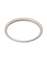 Tapered Oval Bangle in Brushed Silver