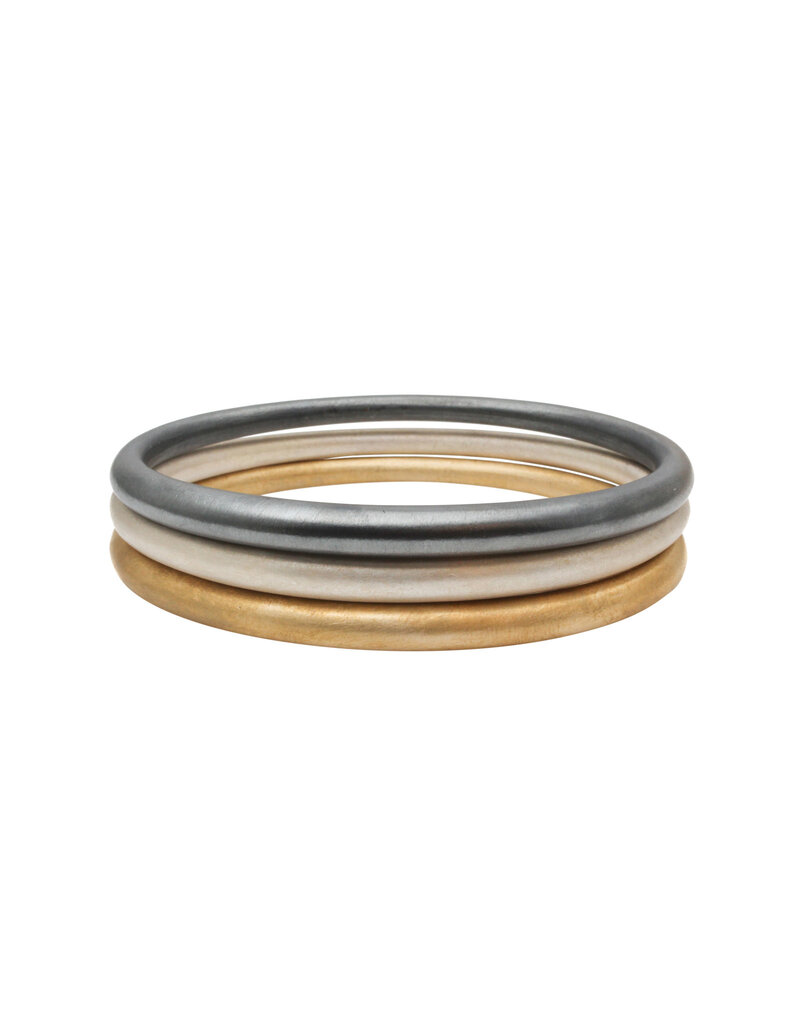 Tapered Oval Bangle in Golden Bronze
