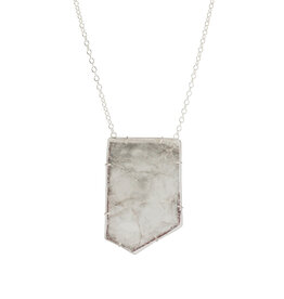 Clear Mica Necklace in Sterling Silver