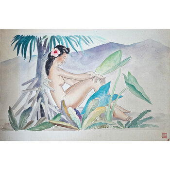 Kenneth Higashimachi Large Watercolor Painting #12