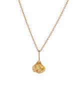 "Keshi" Water Cast Pendant in 20K Yellow Gold and 14K chain
