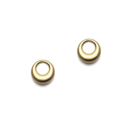Olivia Shih Petite Circle Post Earrings in 14k Yellow Gold