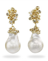 Pearl Drops with Grey Diamonds and Barnacles