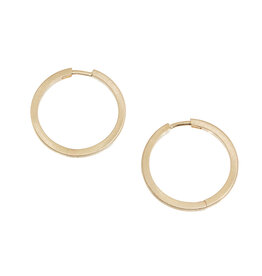 Hinged Hoop Earrings in 14k Gold - 20mm