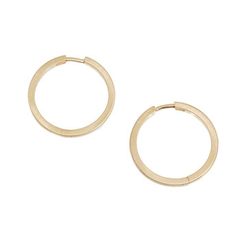 Hinged Hoop Earrings in 14k Gold - 20mm