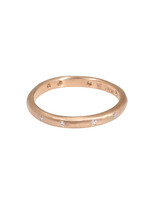 2.25 mm Diamond Band with Modeled Texture in 18k Rose Gold