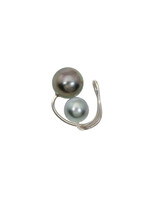 Suisei Ear Cuff with Pearls in Silver