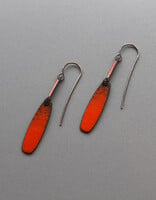 Ember Earrings with Red Enamel