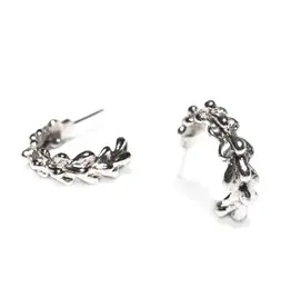 Willow Hoop Earrings in Silver
