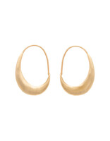 Lisa Ziff Crescent Hoop Earrings in 10k Yellow Gold