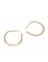 Lisa Ziff Trace Hoop Earrings in 10k Yellow Gold