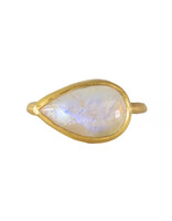 Margery Hirschey Teardrop Moonstone Ring in 18k and 22k Gold