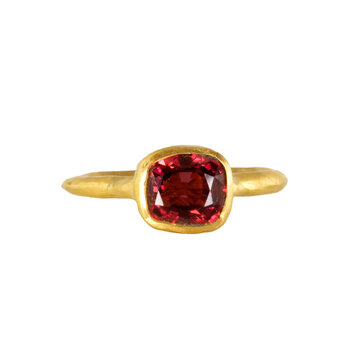 Margery Hirschey Red Spinel Ring in 22k Gold