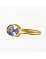 Margery Hirschey Blue Tanzanite  Ring in 22k Gold