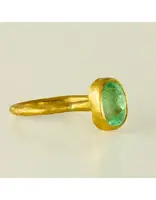 Margery Hirschey Oval Emerald Ring in 22k Gold