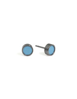 Marlo Post Earrings in Blue Wood (Hydrangea)