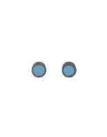 Marlo Post Earrings in Blue Wood (Hydrangea)