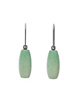 Alba Earrings (Dew) with Ice Green Enamel