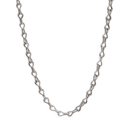 Double Link Figure Eight Chain in Oxidized Silver