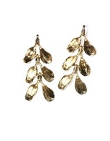 Three-Tiered Dyad Earrings in Yellow Bronze