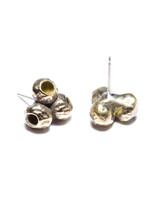 TriPod Post Earrings in Yellow Bronze