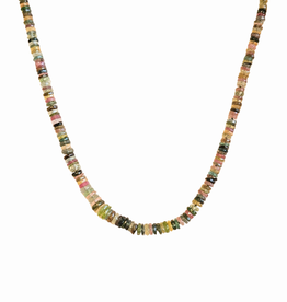 Tourmaline Confetti Necklace with 18k Gold Clasp