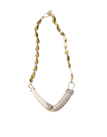 Carved Antler Necklace on Brass Teardrop Chain