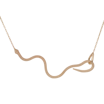 Snake Hook Necklace in 14k Gold