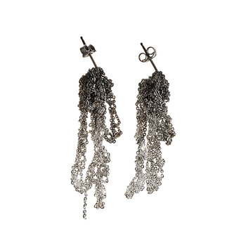 Drip Earrings in Silver Gradient