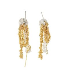 Extra 2-Tone Drip Earrings in Silver and Gold