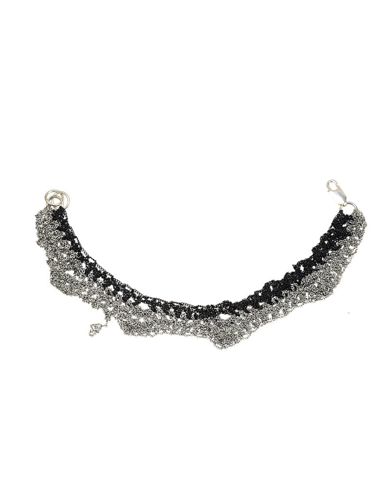 Zig Zag Bracelet in Ash 7A and Charcoal 8C