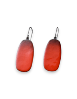 Regina Earrings with Red Enamel