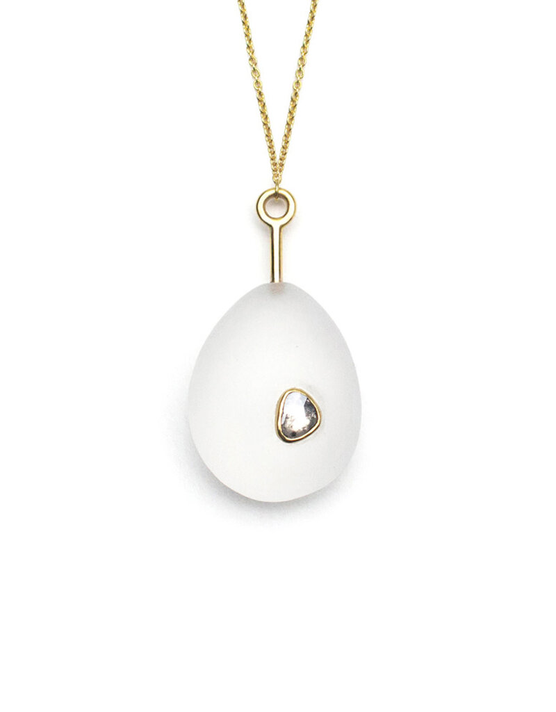 Olivia Shih Lumen Diamond Pebble Necklace