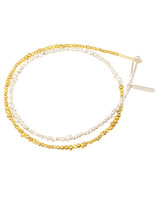 Seed Necklace in 18k Yellow Gold and Silver
